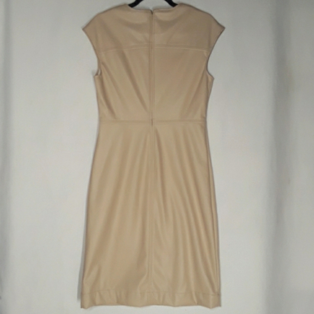 PROLOGUE Tan Faux Leather Sheath Dress X-Small NWT - Picture 4 of 8
